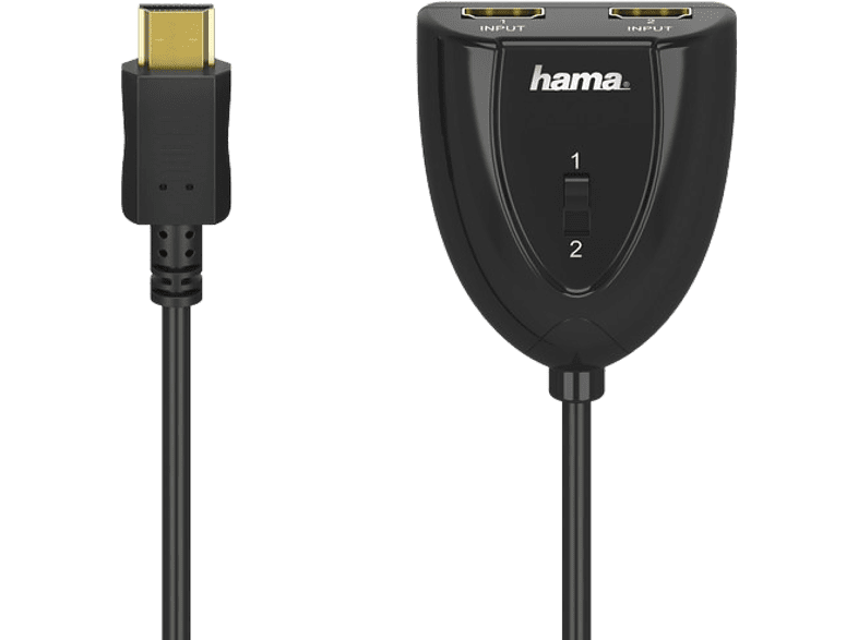 Hama 00205161 1x HDMI 2x Entradas HDMI 1080p Hasta 60 Hz Negro