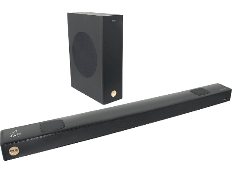 PEAQ PEB 512-RW Bluetooth Inalámbrico 200W Subwoofer Dolby Atmos Edición Robbie Williams Negro