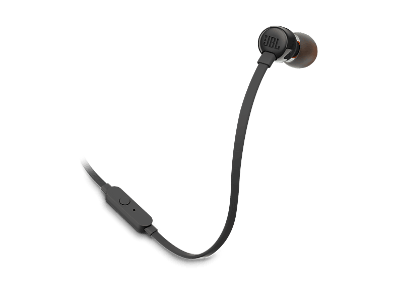 JBL Tune 110 Intraurales Micrófono Cable Plano Anti-enredos Negro
