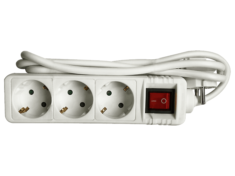 ISY IPS 3000-W Para 3 enchufes Longitud cable 1.4 m Blanco