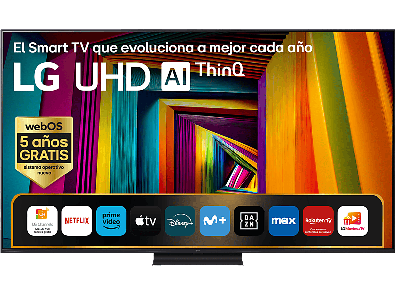 LG 65UT91006LA UHD 4K Procesador Inteligente 4K α5 Gen7 Smart TV DVB-T2 (H.265) Negro