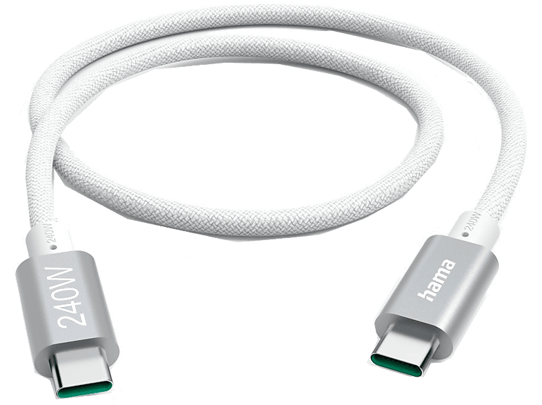 Hama 00201721 USB C 3.2 5Gbps 5A 240W 1.5m Blanco
