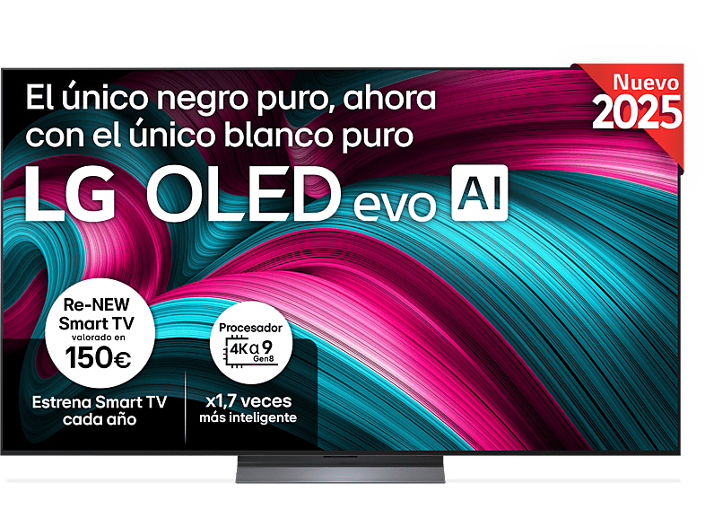 LG OLED77C55LA OLED 4K Procesador Inteligente α9 AI Processor 4K Gen8 Smart TV DVB-T2 (H.265) Negro