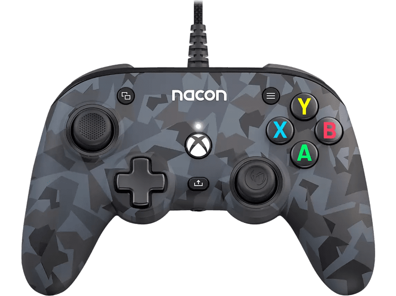 Nacon Pro Compact Para Xbox y PC Con Cable Gris camuflaje