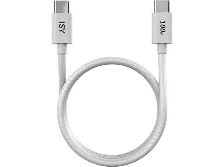 ISY IUC-5200 USB-C 2.0 2 m 100W Universal Hasta 480 Mbps Blanco