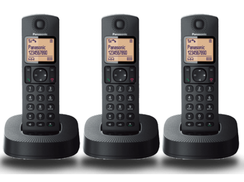 Panasonic KXTGC313SPB Fijo Inalámbrico Trio LCD Localizador Bloqueo de Llamadas ECO Negro