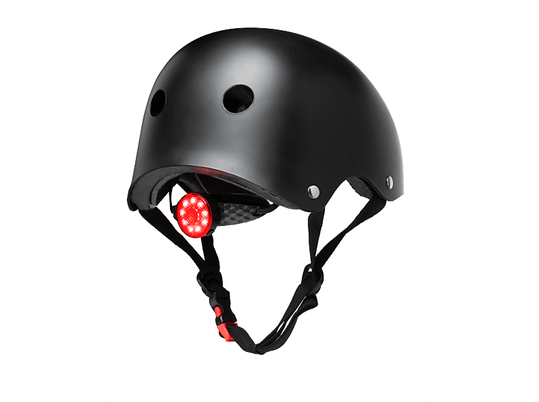 Beetle Helm Ciclope Con luz trasera Con batería Regulable Talla M Negro