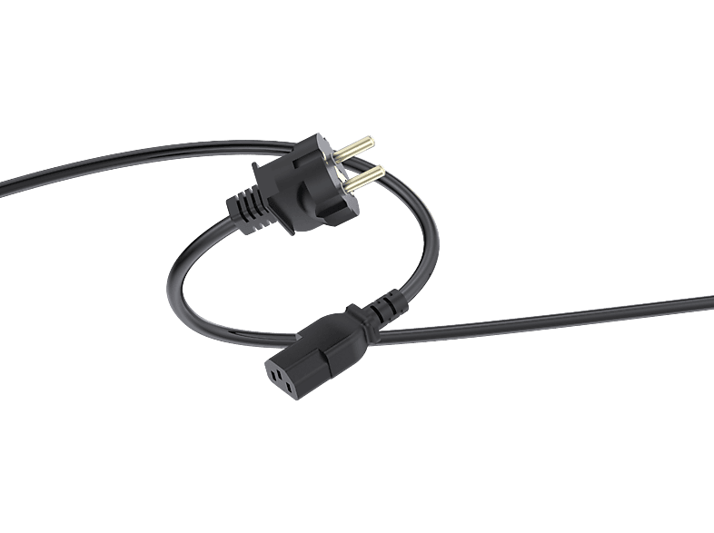 ISY ICP-5002 1.5 m Diámetro 6.5mm Schuko socket Negro