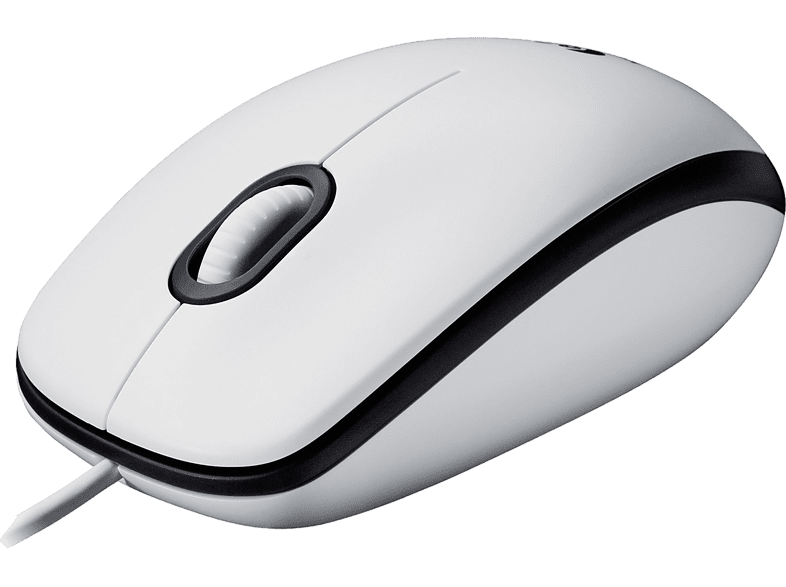 Logitech M100 Cable USB 3 Botones 1000 DPI Ambidiestro PC Mac Portátil - Blanco