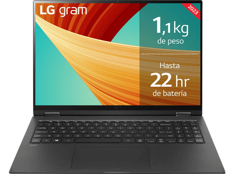 LG 16ZB90R-G.AA75B 16 WQXGA Intel® Evo Core™ i7-1360P 16GB RAM 512 GB SSD Windows 11 Home Negro