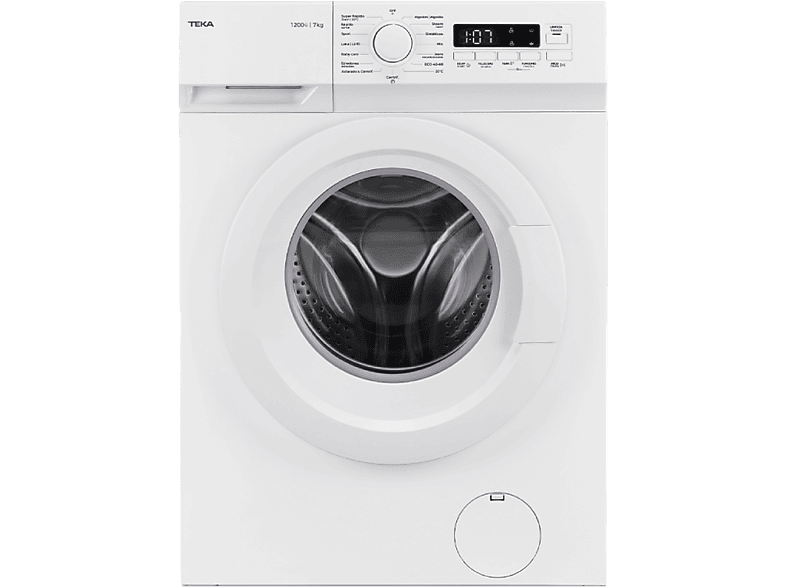 Teka WMK 40740 7 kg 1200 rpm 15 programas Motor inverter Electrónica con display digital Blanco