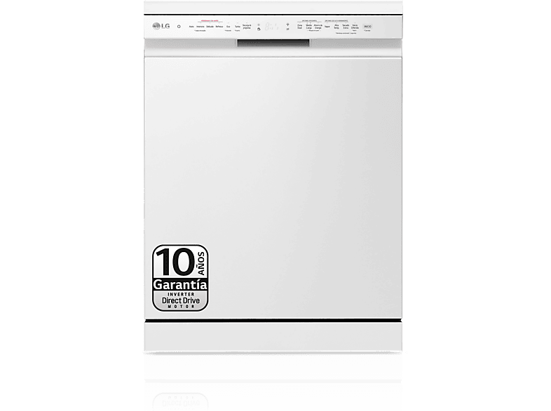 LG DF365FWS 14 servicios 10 programas 60 cm LED táctil Tercera bandeja TrueSteam™ QuadWash™ Blanco