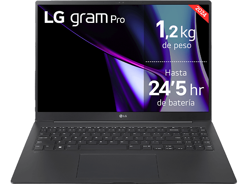 LG 16Z90SP-A.AD75B 16 WQXGA Intel® Evo™ Edition Core™ Ultra 7-155H 32 GB RAM 512 GB SSD GeForce RTX™ 3050 W11H Negro Obsidiana