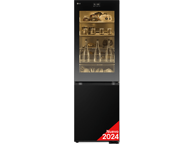 LG GBG7190CEV No Frost 186 cm 352 l Instaview™ DoorCooling+™ Acero negro grafito