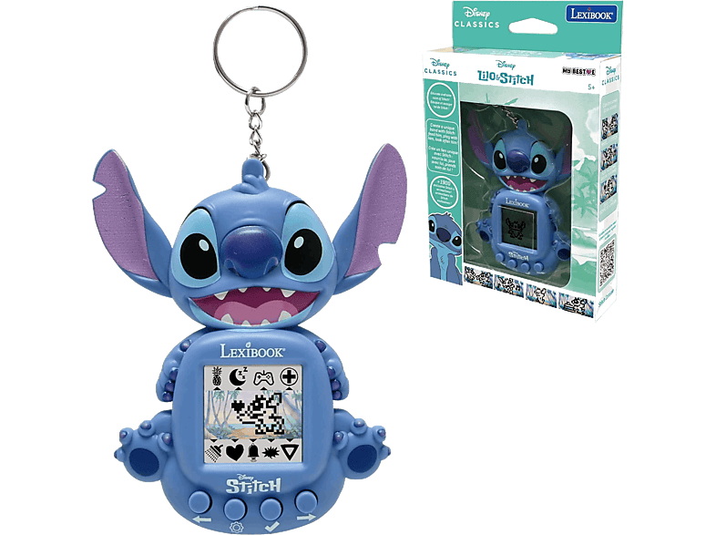 Lexibook My Best-e Stitch Compañero Interactivo y Educativo para niños 8 categorías de Juegos Pantalla a Color