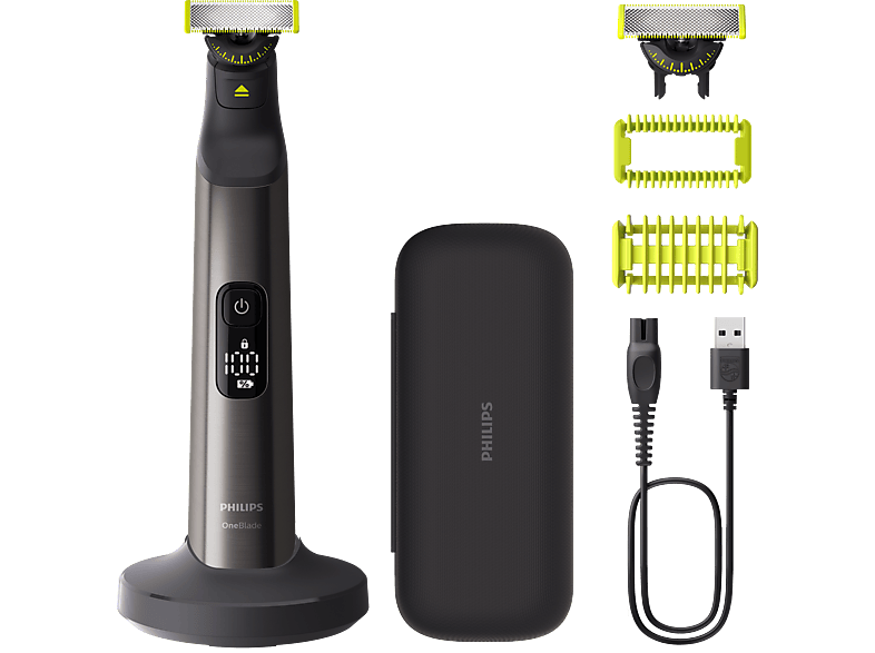 Philips One Blade Pro QP6652/61 maquinilla de afeitar cara y cuerpo cuchilla 360 uso en seco y mojado 20 longitudes  autonomía 120 min