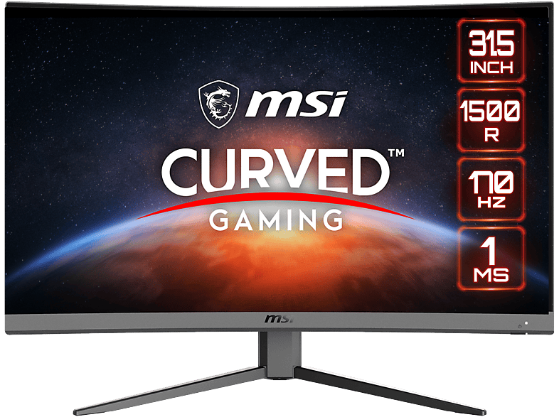 MSI Optix G32CQ4 E2 31.5 WQHD 1 ms 170 Hz FreeSy nc Premium 1x DP (1.2a) 2x HDMI (2.0b) Negro