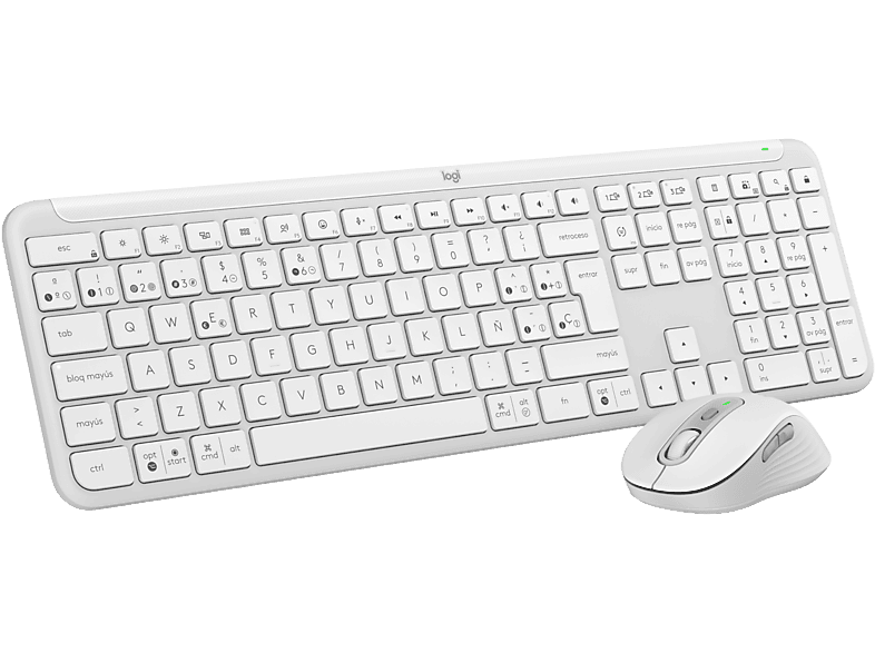 Logitech MK950 Inalámbrico Bluetooth/USB Logi Bolt Personalizable Multidispositivo Accesos directos Windows/Mac Blanco