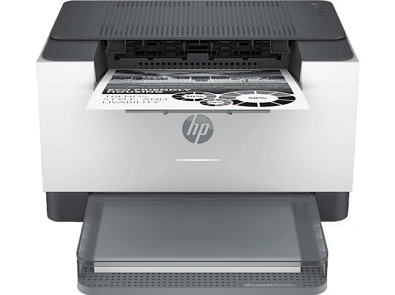 HP Laserjet M209dw B&N Wi-Fi Doble Cara Automática HP Smart App 29 ppm Blanca y Gris