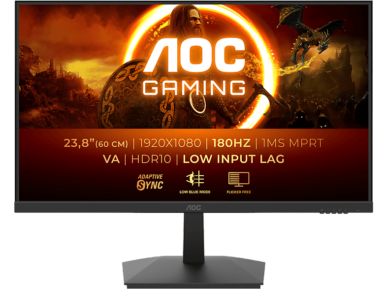 AOC 24G15N2 24 Full-HD 4 ms GtG 1 ms MPRT 180 Hz VA HDR10 AdaptiveSync Negro