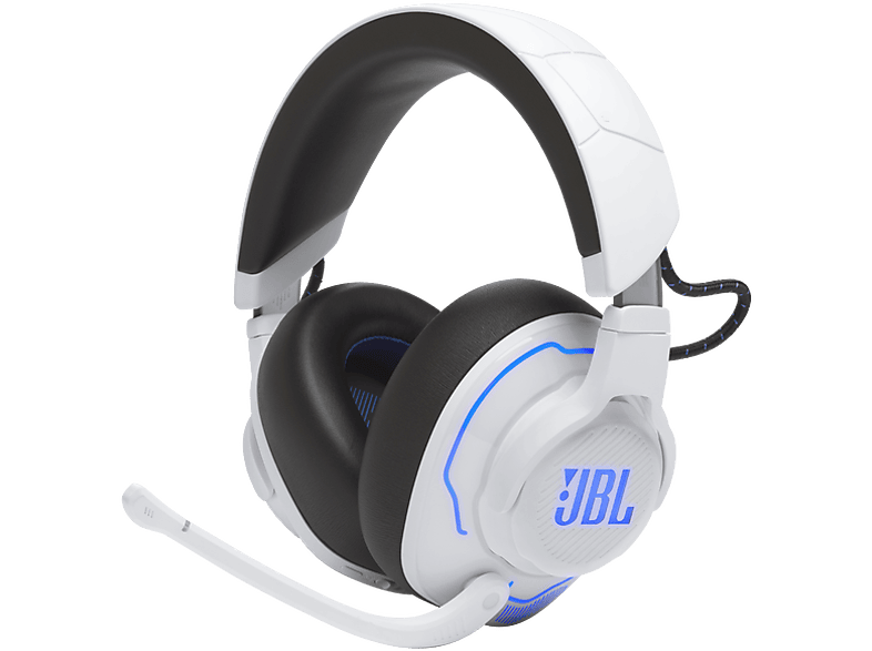 JBL Quantum 910P Console Wireless Para PlayStation Inalámbrico Cancelación de Ruido Activa Micrófono Blanco y Azul