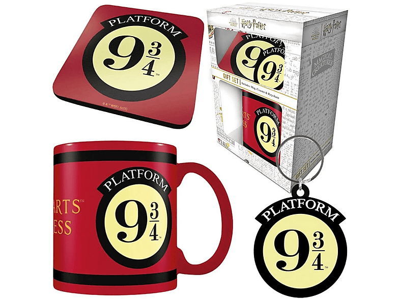 Pyramid International Harry Potter: Caja regalo Platform 9 3/4 Taza + Llavero +Posavasos
