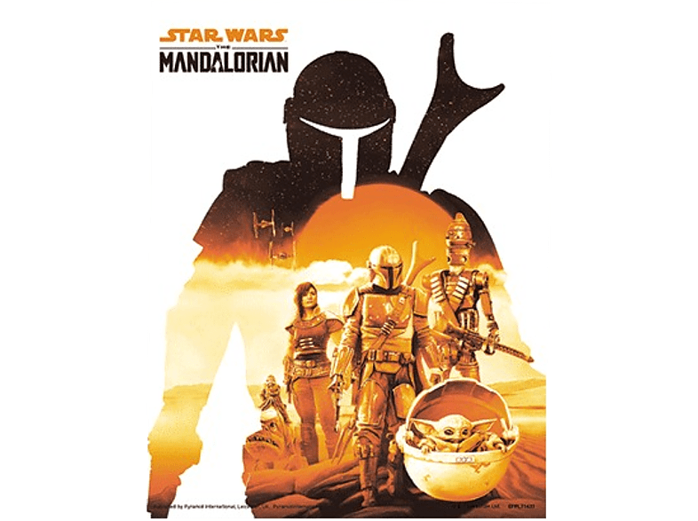 SHERWOOD Star Wars: The Mandalorian White Sunset 23.5 x 28.5 Multicolor