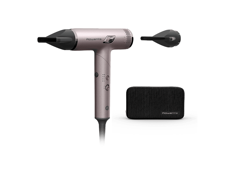 Rowenta Nano HY8530 Secador de pelo de viaje Plegable  1700W 3 temperaturas Super ligero 2 boquillas concentradoras Funda Rosa