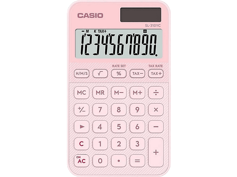 Casio SL-310YC Energía Solar/Batería Números Grandes Rosa