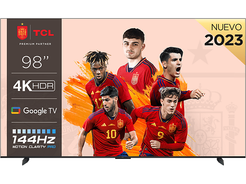 TCL 98P745 UHD 4K 144Hz VRR Dolby Vision IQ HDR 10+ Negro