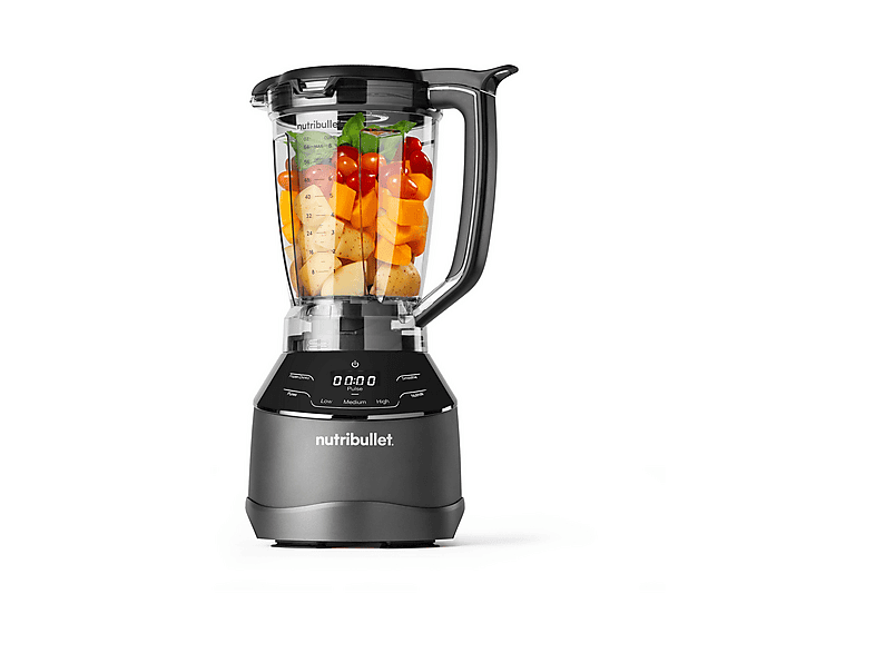 nutribullet Triple Prep System 1.500 W Jarra de 1.8 l Procesador de 1.65 l Vasos portátiles de 0.9 l y 0.7 l Táctil Negro