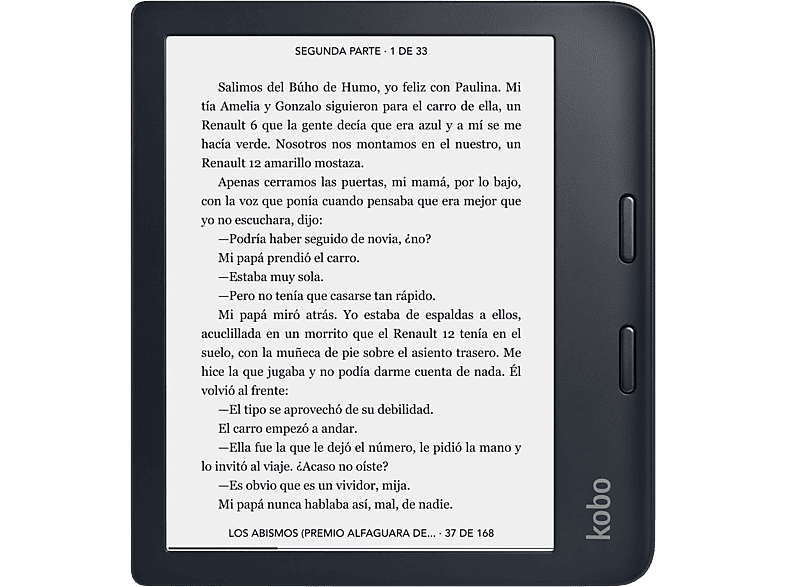 Kobo Libra 2 7 HD eBook y AudioBook 32 GB Resistente al agua Negro