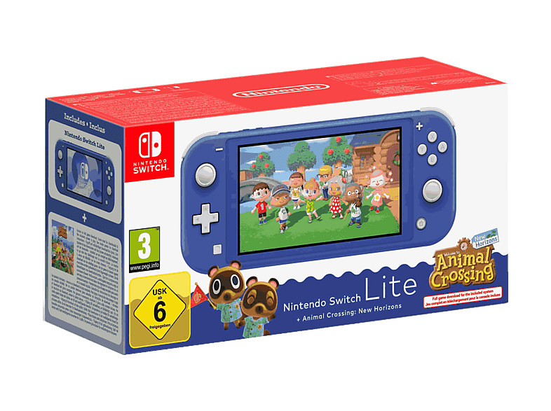 Nintendo Switch Lite Portátil Azul + Juego Animal Crossing: New Horizons (*Descarga asociada al numero de serie)
