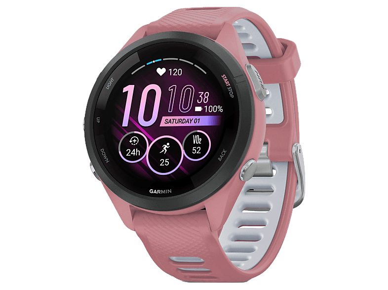 Garmin Forerunner 265S Rosa/Blanco 18mm Pantalla Táctil AMOLED 1.1 15 días Autonomía Morning Report 8GB