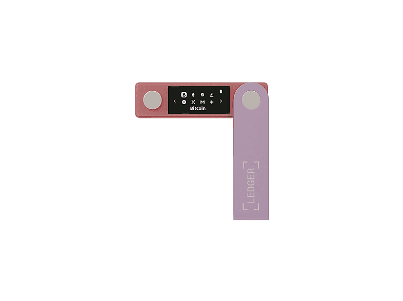 Ledger Nano X USB-C Bluetooth Pantalla 1.09 OLED Rosa pastel