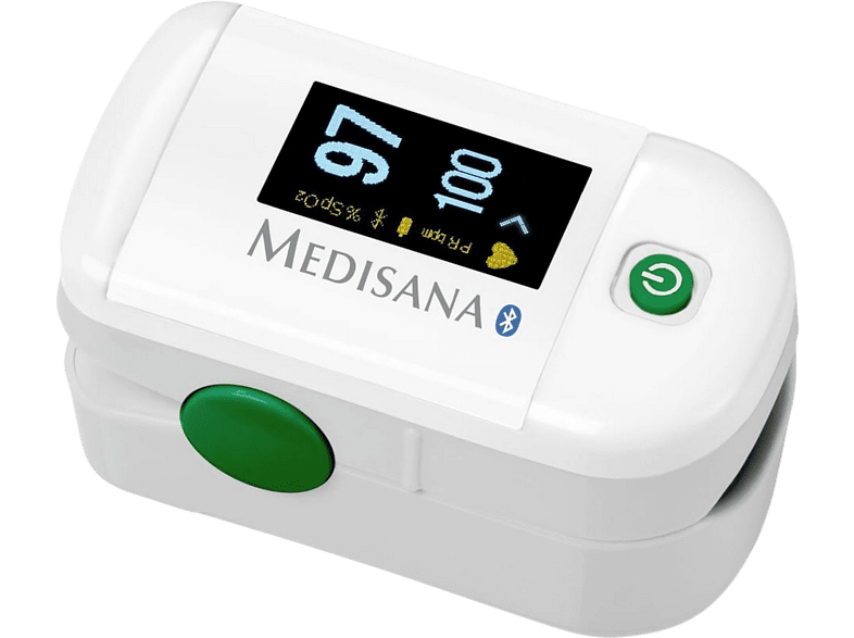 Medisana PM 100 Detector Pulso/ SpO2 Conexión Bluetooth Aplicación VitaDock+ Blanco