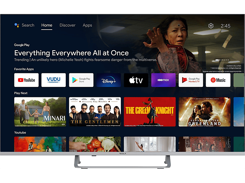 Tesla 50E635SUS UHD 4K ARM cortex - quad core A53 @ 1500MHz Smart TV DVB-T2 Plata