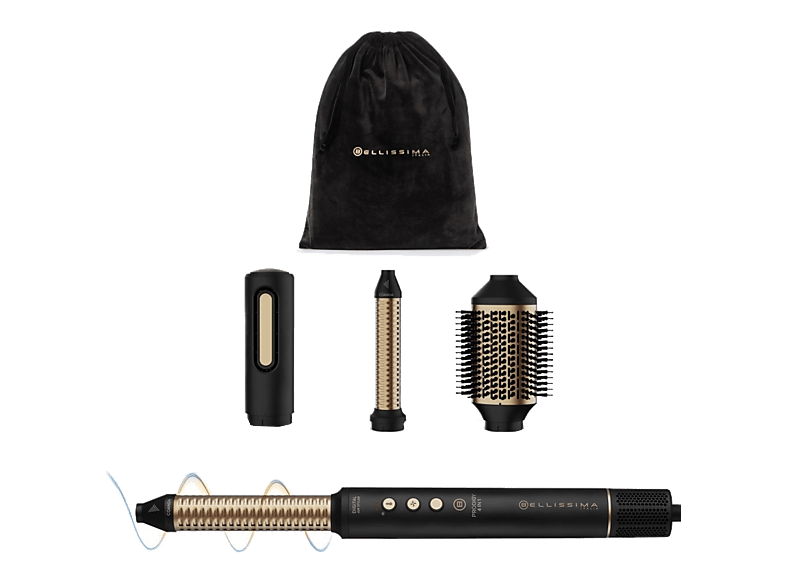 Bellissima Prodigy 4 en 1 Tecnología Ion Ceramic Hi-Pro 3 Temperaturas Aire Frío Tecnología Coanda Negro/Mate Dorado