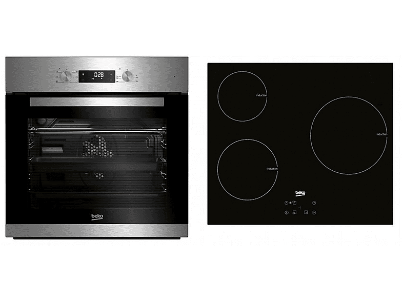 Beko BBSE12340XD Horno Multifunción 72 l Placa Inducción 3 zonas 59 cm Negro