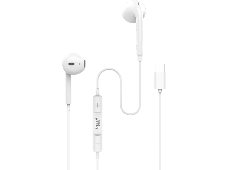 Vieta Pro Homy Auricular de botón Con micrófono Type C Blanco