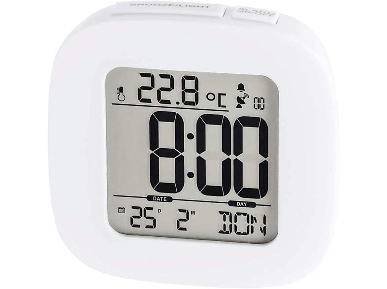 Hama RC 45 LCD 2 pilas 12/24h Alarma de velocidad Blanco