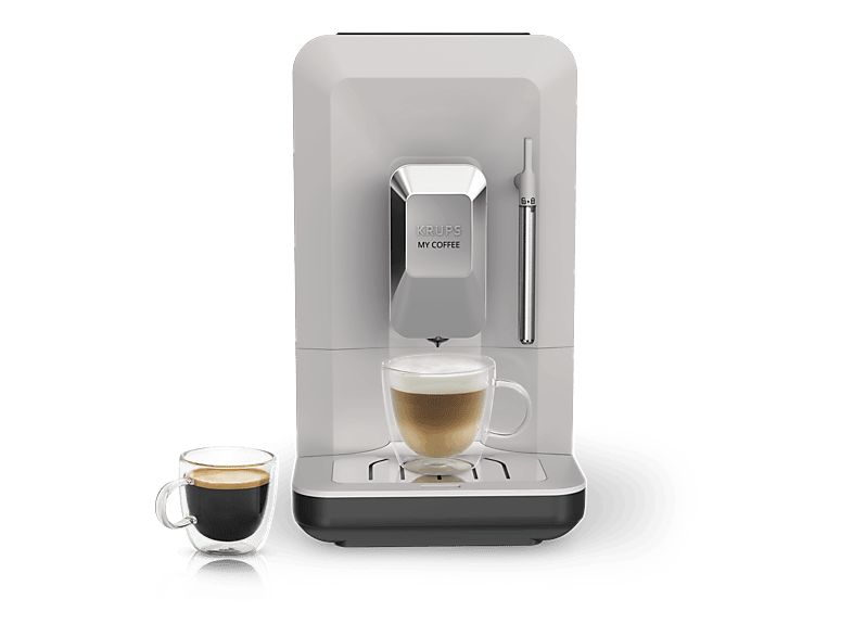 KRUPS My Coffee EA201B 3 recetas de café Táctil Molinillo Bandeja de goteo extraíble Compacta 15 bares Gris