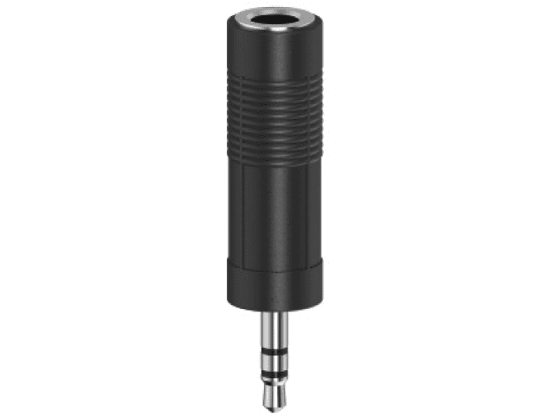 Hama 00205196 De Jack 3.5 mm conector a Jack 6.3 mm enchufe Negro