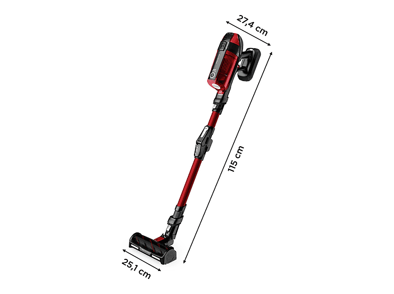 Rowenta RH98A9WO X-Force Flex 12.60 Animal Care 320 W 0.9 L 45 min Tecnol. Ciclónica 4 modos Multisuperficie Rojo