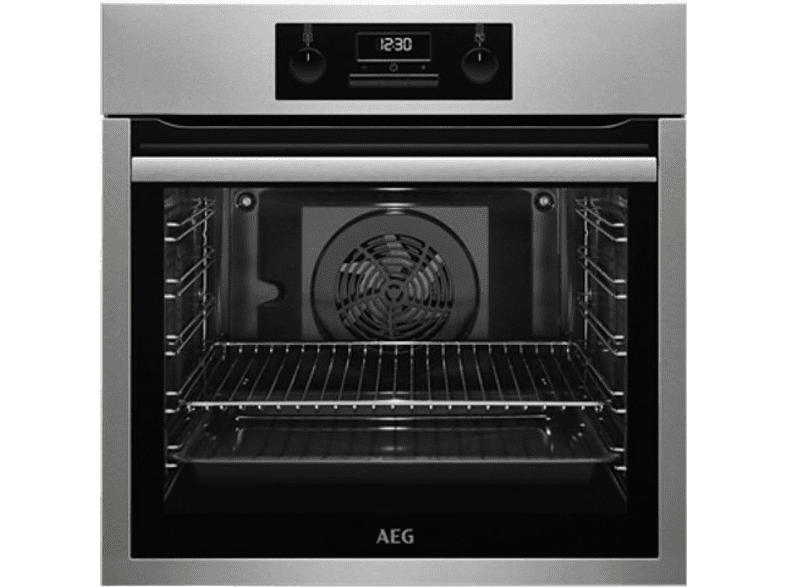 AEG BES331111M Multifunción 2780 W 3 niveles Iluminación 60 cm Clase A Inox antihuellas