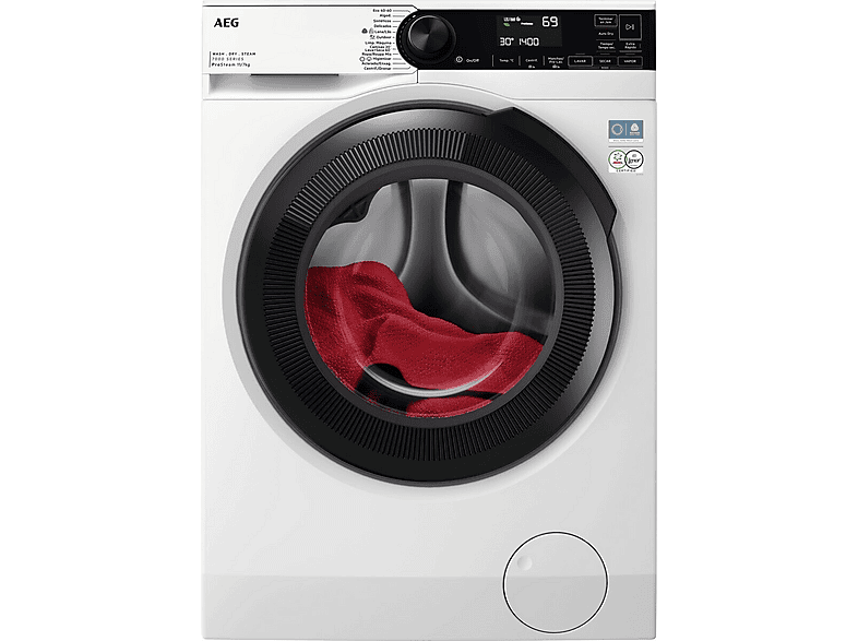 AEG LWR7304L4W 11 kg + 7 kg 1400 rpm 12 programas Lavado y secado 20 min Higiene con Vapor Blanco