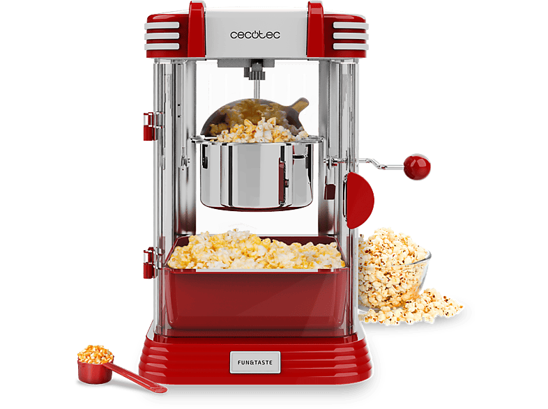 Cecotec Fun&Taste P’Corn Classic 300 W Palomitas dulces o saladas Olla antiadherente Capacidad 500 ml Diseño retro Red