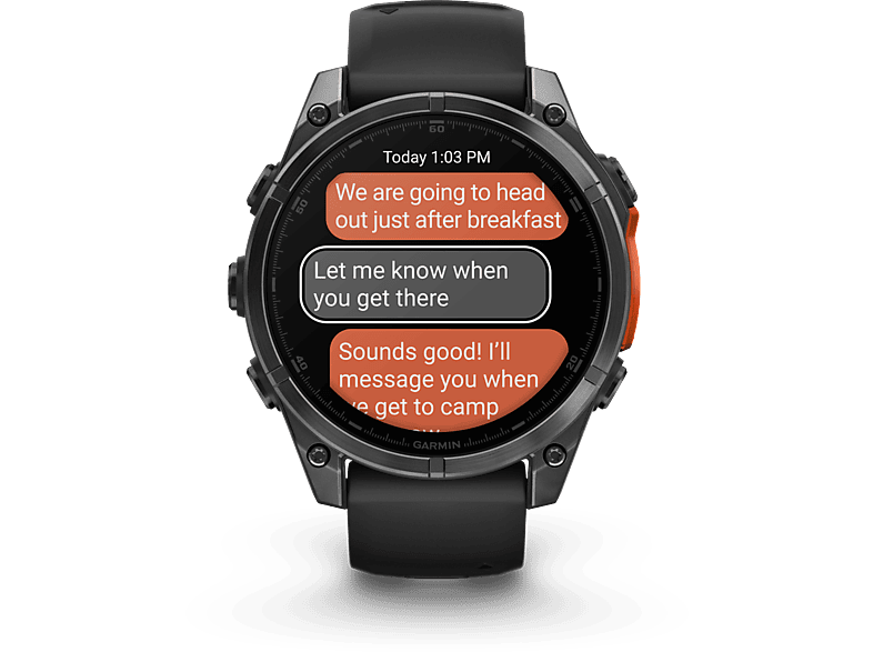Garmin FĒNIX® 8 Black con Slate Gray Stainless Steel 47 mm 1.4 AMOLED GPS Garmin Pay™ Bluetooth Autonomía 16 días