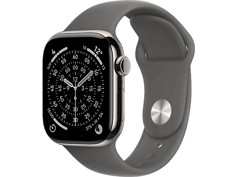 Apple Watch Series 11 (2025) GPS+CEL 46 mm Caja de titanio Natural Correa deportiva Gris piedra S/M Calidad del sueño 24h Autonomía