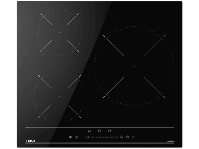 Teka IBC 63 BF100 3 zonas 59 cm Zona grande 30 cm Touch Control Slider Negro